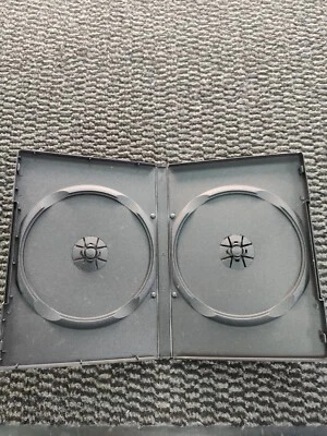 5 X 2 Way DVD case Black with 14 mm Spine for 2 CD/DVD/Blu-ray Each