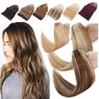 Clip in 100% Human Hair Extensions 3/4 Full Head One Piece Thcik Weft Caramel AU
