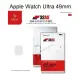 【iMos】3SAS系列螢幕保護貼 Apple Watch Ultra 49mm (1代/2代通用) 單片裝 滿版 塑膠製品 超潑水、防污、抗刮