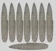 LOT Of 10 Hand-forged Full Tang Damascus Steel Blanks Blade Maker Material Suppl