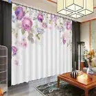 Purple Horn Flowers 3D Curtain Blockout Photo Printing Curtains Drape Fabric