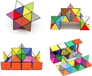RovzuKct Magic Cube,2 in 1 Multicolour Cube Magic Cube Set Planet Infinity Cube Set,3D Magic Puzzle Cube,Creative Decompression Cube for Kids and Adults