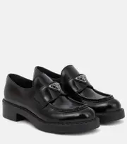 [Prada] Prada Platform leather loafers AU 8 black