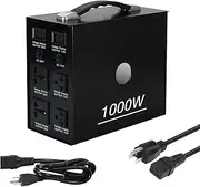 RAYESS Voltage Converter Transformer 1000 Watt Step Up/Down Convert from 110V-120V to 220V-240Vt and from 220V-240V to 110V-120V Resettable Circuit Breaker
