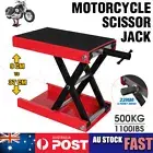 500kg Motorcycle Scissor Lift Jack Stand ATV Motorbike Wide Platform Work Bench