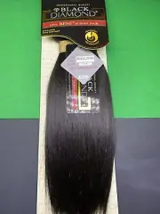 BLACK DIAMOND Human Weave Hair_NATURAL_PERM_10"_#1B