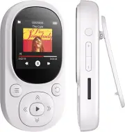 32GB Bluetooth Clip MP3 Player with Pedometer, Mini Portable Music Player with F