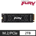 【KINGSTON 金士頓】FURY RENEGADE 2TB M.2 2280 PCIE 4.0 SSD固態硬碟 SFYRD/2000G 讀 7300M/寫 7000M