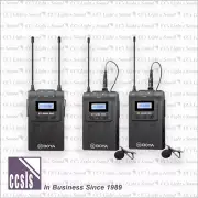 Boya BY-WM8-PRO K2 Dual Ch UHF Wireless System with 2 x Beltpacks & Lapel Mics