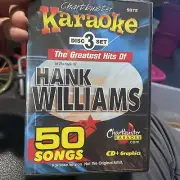 HANK WILLIAMS 5075 KARAOKE CD+G CHARTBUSTER NEW 3 DISC SET IN SLEEVES And Box