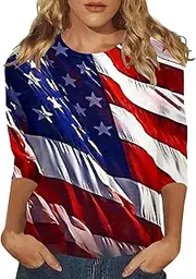 [Generic] T Shirts for Women Loose Fit Spring Shirts Round Neck Outfits Workout Basic Tee, Red, Large