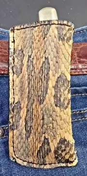 Timber rattlesnake SKIN Knife Boker Trapper SHEATH Old Timer Case Knives CUSTOM