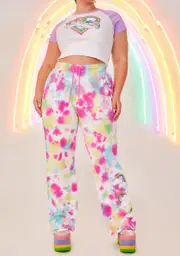 [Dolls Kill x My Little Pony] Plus Friendship Is Magic Tie Dye Flare Pants