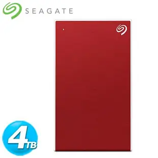 Seagate希捷 Backup Plus Por 2.5吋 4TB 櫻桃紅(STHP4000403)