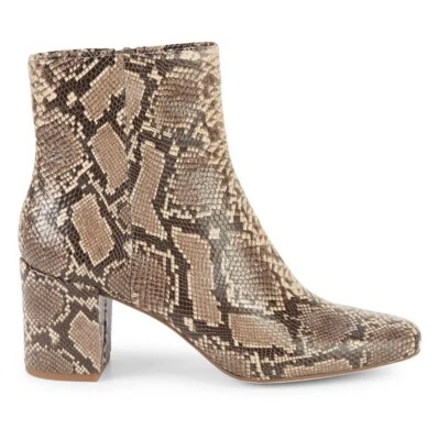 Splendid Heather III Natural Snake Block Heel Bootie Size 5.5 New