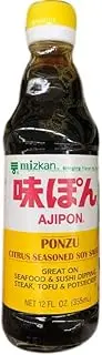 Japanese Mizkan Mitsukan Ajipon Ponzu yuzupon Citrus Seasoned Soy sauce dipping sushi salad dressing marinade 味ぽん12floz