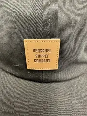 Herschel Supply Co 100% Cotton Hat With Leather Logo Patch Owen Black New