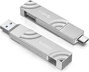 ORICO 512GB External SSD, 1050MB/s High Speed External Solid State Drive, 2-in-1 Dual Drive USB C + USB A Storage for iPhone 16, 15 Series, Type-C Smartphone, Mac, Audio, Vehicle - G201