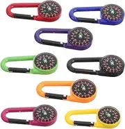 POPETPOP Mini Compass Carabiner Emergency Tool for Outdoor Activities Hiking Camping Colorful Choices