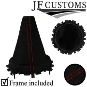 RED STITCH SUEDE GEAR BOOT+PLASTIC FRAME FOR BMW MINI R50 R53 01-06 (for: Mini)