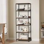 Oikiture Display Shelf 5 Tier Bookshelf Storage Shelves Bookcase Stand Rack