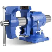 HY-DT100-4IN Heavy Duty Bench Vise 360-Degree Swivel Base and Head with Anvil...