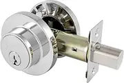 Gainsborough TradePro Cass Round Single Cylinder Deadbolt Lock - Bright Chrome