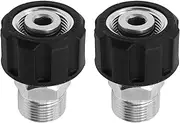 2Pcs Pressure Washer Adapter, Metric M22-14mm Male to M22-15mm Female Fitting, Connect M22-14mm Pressure Washer Hose with M22-15mm Outlet Pressure Washer and Gun, 4500 PSI