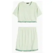 Kids' Fringe Cover-Up Top & Skirt Set Ava & Yelly Big Kid