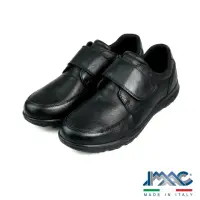 在飛比找momo購物網優惠-【IMAC】義大利經典可調式魔鬼氈休閒鞋 黑色(451350