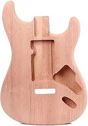 [Alnicov] Unfinished Electric Guitar Body for Fender Stratocaster ST Guitar DIY Accessory Red Walnut Wood
