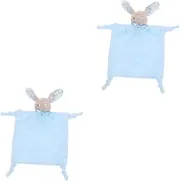 RORPOIR 2 Pcs Baby Comforter Newborn Toys Rabbit Soft Soothing Teething Towel Infants Safe Long Life