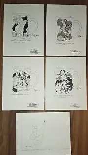 Winnie-the-Pooh Disney Original Pencil Concept Art Piglet, Tigger by Mike Royer