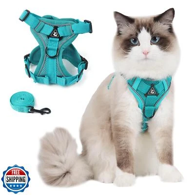 Tryonpet Cat Harness and Leash Set, Cat Escape Proof Adjustable Vest with Lea