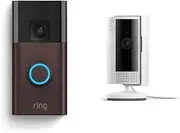 Introducing Ring Battery Video Doorbell + Indoor Camera (2nd Gen) | DIY Wireless Doorbell Security Camera | Head-To-Toe View, 1440p HD Video, Easy to install (5min) | 30-day free trial of Ring Protect
