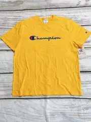 champion Men Yellow Size Medium NWT Logo T Shirt (Ts)