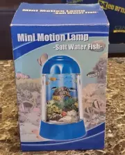 NEW VINTAGE 1994 RABBIT TANAKA BLUE MINI MOTION LAMP SALTWATER FISH RARE FIND!!