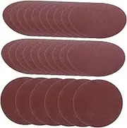 100pcs Sandpaper Sheets 80 Grits Round Sanding Pads for Wood Furniture Polishing