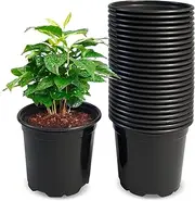 RAOOKIF 25pcs 3" Nursery Pots Plastic Planter with Drainage Holes, Round Indoor/Outdoor Plant Pots for Seed Starting, 3"