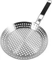 Grill Plate Nonstick Grilling Grill Tray Barbecue Tray Grilling Plate Outdoor BBQ Tool Grill Carrying Tray Mesh Pan Grilled Meat Plate Grill Prep Tray Silver Stainless Steel