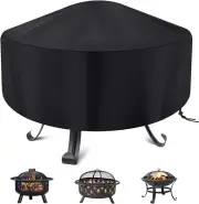 FEIERYA Fire Pit Cover round for Fire Pit 22-34 Inch, Waterproof Outdoor Fire...