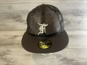 Fear of God New Era 59Fifty Fitted Brown Baseball Hat 7 Mesh Essentials