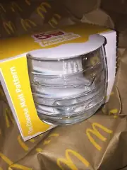 McDonalds Cup CHEESE MELT PATTERN Coca Cola Glass 50 Years Coke Wobbling Maccas
