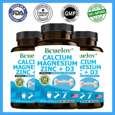 Calcium 1000mg+Magnesium 350mg Capsules - Support Teeth, Bone, Muscle Health