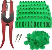 Cattle Ear Tags 001-100 Number Plastic Livestock Animal Tag for Cows Ear Tag