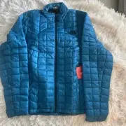 The North Face Thermoball Jacket Men Blue Insulated Lightweight Primaloft Rare S