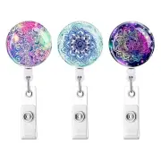 Retractable Badge Holder Nurse Badge Reels with Clip Name Card Holders for Of...
