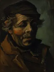 Vincent van Gogh - Head of a peasant Painitng Canvas Print wall home Decor