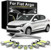 9Pcs Car LED Interior Light Bulb Kit, For Fiat Argo 2016 2017 2018 2019 2020 2021 Vehicle Indoor Lamp Accessories