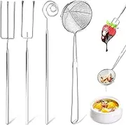 Set of 4 Chocolate Chocolate Forks Set Stainless Steel Chocolate Fork Cheese Fondue Fork Chocolate Diving Fork Fondue Forks DIY Chocolates Cutlery for Handmade Chocolates, Sweets, Chocolates, Truffles